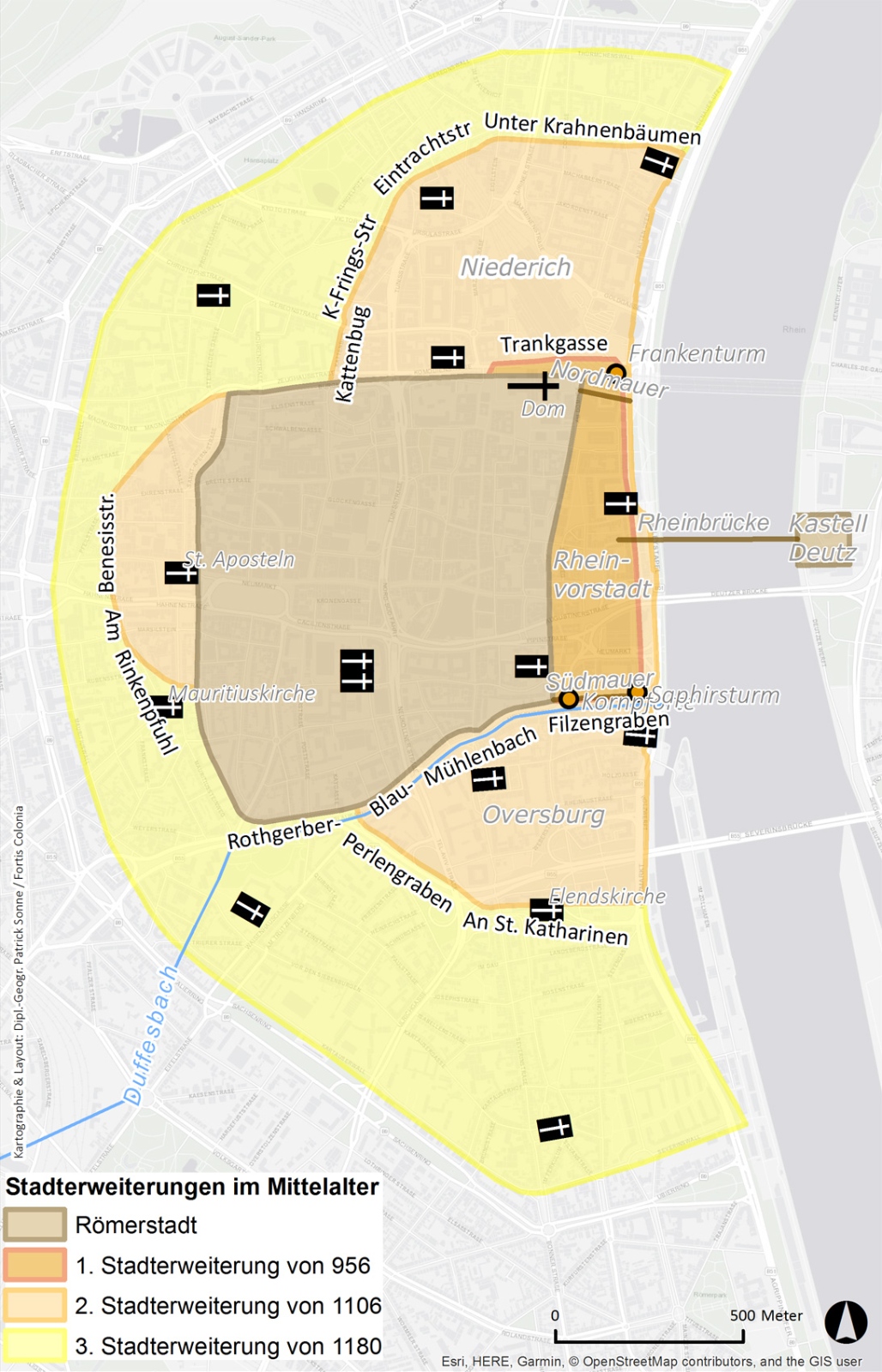 Köln – Stadterweiterungen im Mittelalter